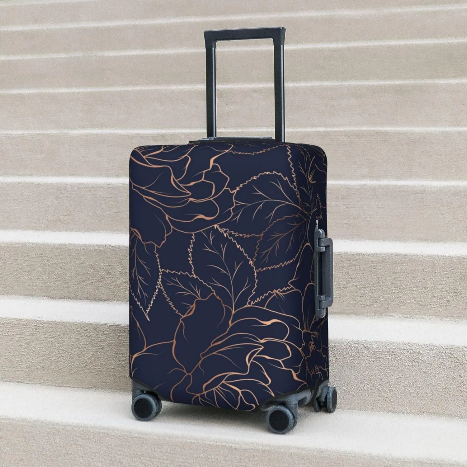 Navy Dark Blue Luggage Cover,Washable Suitcase Covers Fashion Luggage Covers,Anti-Scratch Suitcase Protector Cover