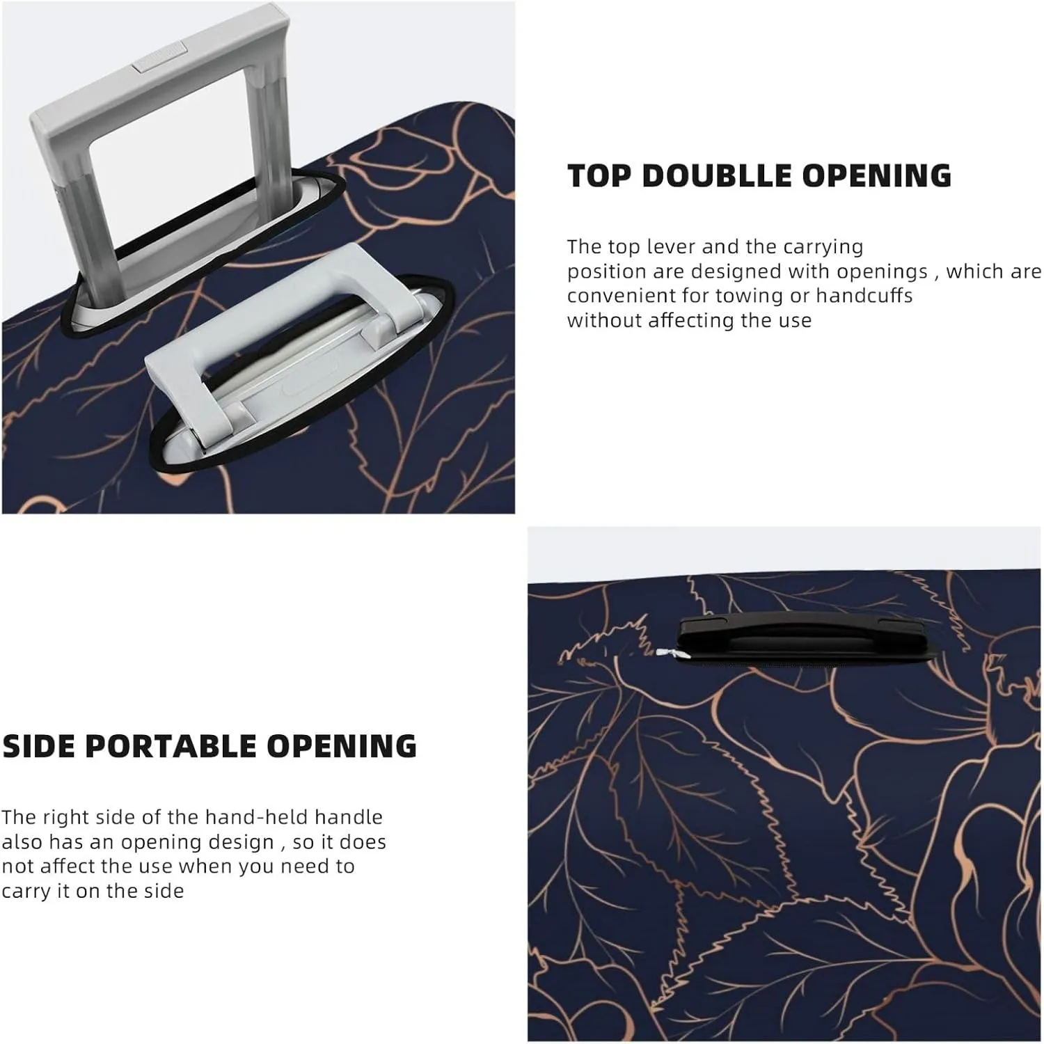 Navy Dark Blue Luggage Cover,Washable Suitcase Covers Fashion Luggage Covers,Anti-Scratch Suitcase Protector Cover