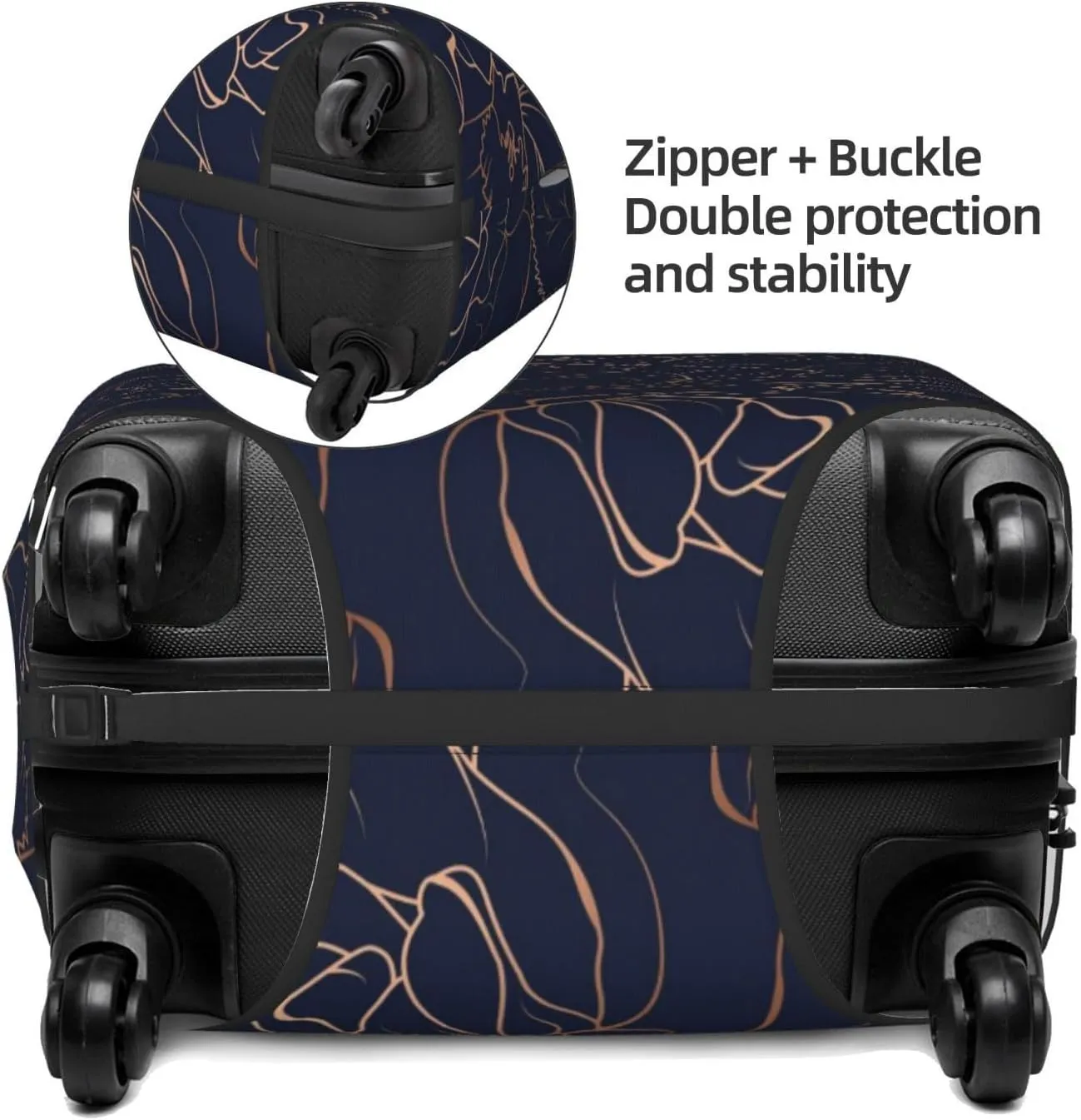 Navy Dark Blue Luggage Cover,Washable Suitcase Covers Fashion Luggage Covers,Anti-Scratch Suitcase Protector Cover