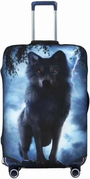 Night Scene Of Wolves Luggage Cover,Washable Suitcase Covers Fashion Luggage Covers,Anti-Scratch Suitcase Protector Cover