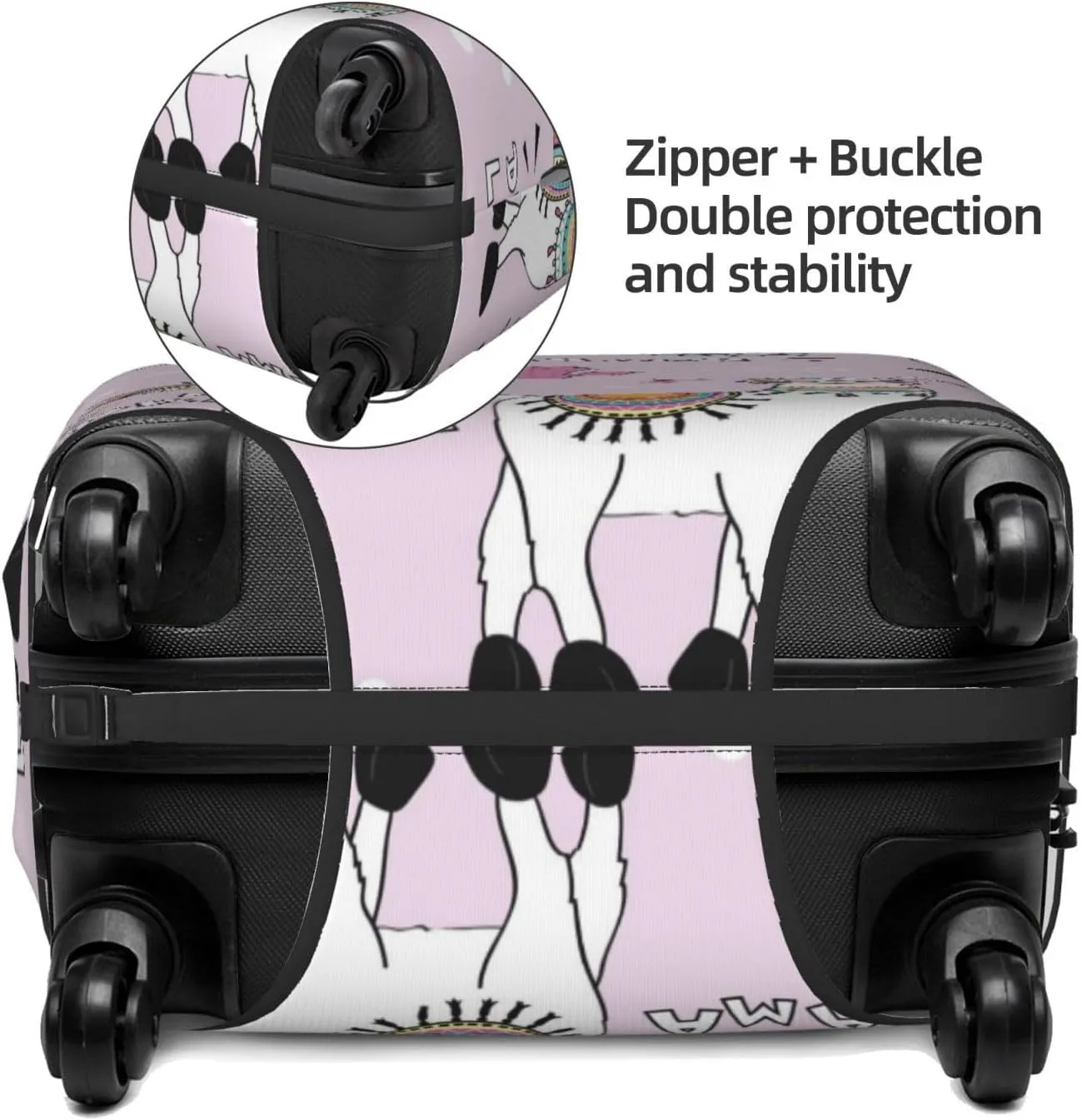 No Drama Llama Luggage Cover,Washable Suitcase Covers Fashion Luggage Covers,Anti-Scratch Suitcase Protector Cover