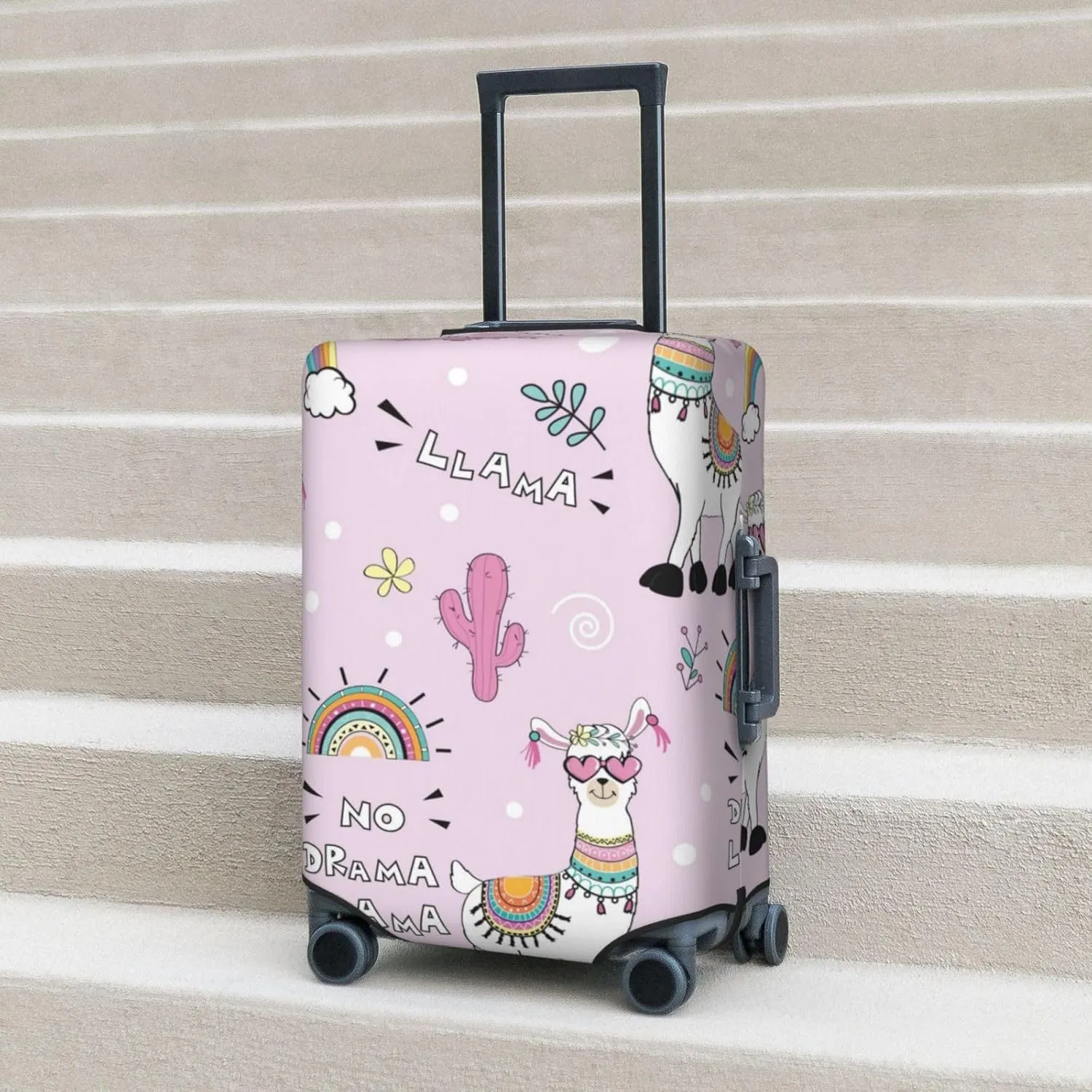 No Drama Llama Luggage Cover,Washable Suitcase Covers Fashion Luggage Covers,Anti-Scratch Suitcase Protector Cover