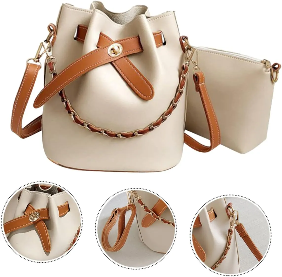 NOLITOY 1Set Stylish Bucket Bag for Women Versatile Drawstring Crossbody Purse for Parties Shopping and Chic Storage for Essentials Attractive Fashionable