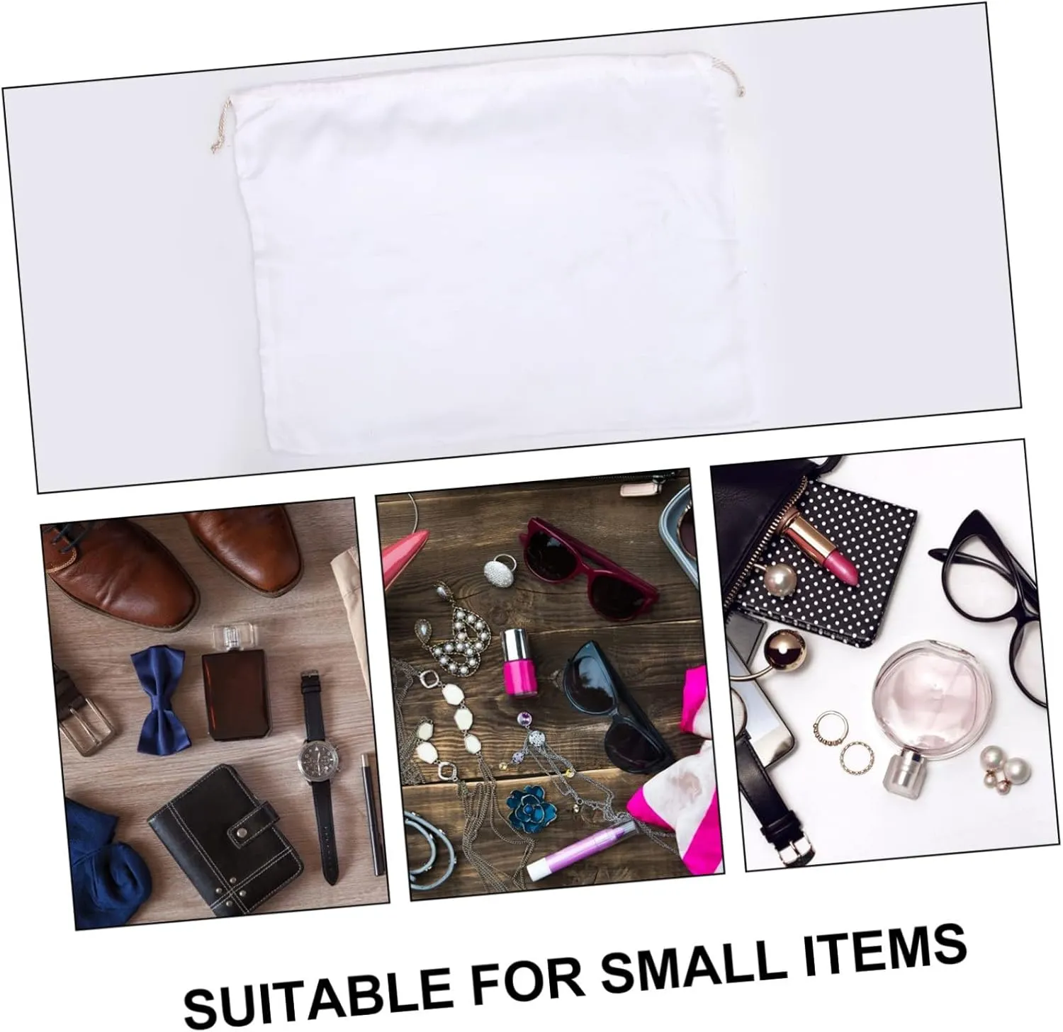 NOLITOY Elegant Silk Storage Bag Set 2pcs Toy Storage Home Organization Drawstring Closure Lightweight