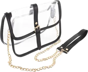 NOLITOY Pvc Saddle Bag Crossbody Bag for Women Stylish and Spacious Ideal for Stadium Travel