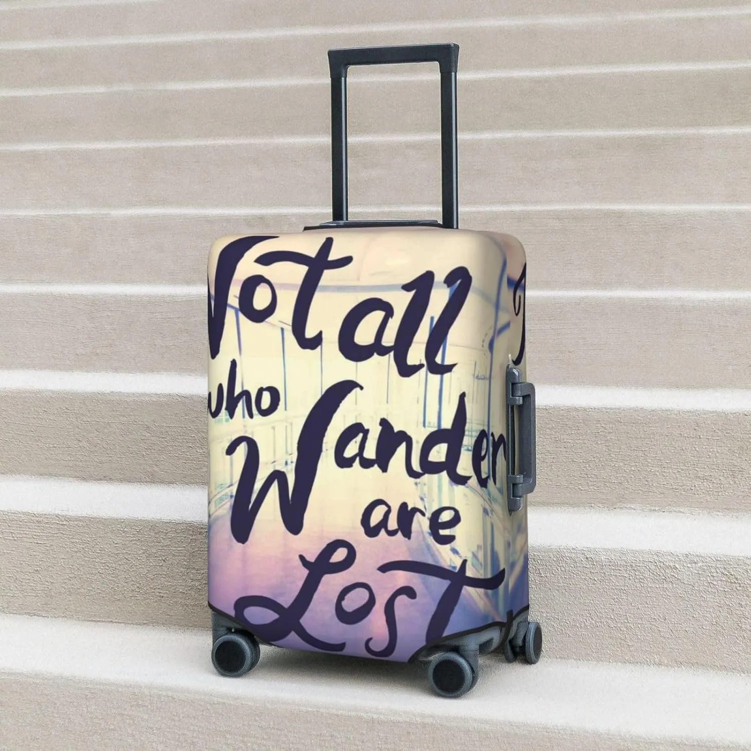 Not All Those Who Wander Are Lost Luggage Cover,Washable Suitcase Covers Fashion Luggage Covers,Anti-Scratch Suitcase Protector Cover