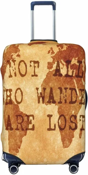 Not All Those Who Wander Are Lost2 Luggage Cover,Washable Suitcase Covers Fashion Luggage Covers,Anti-Scratch Suitcase Protector Cover