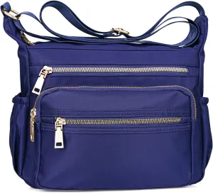 NOTAG Nylon Crossbody Bags for Women Small Waterproof Cross Body Handbag Mutilpockets Shoulder Bags Lightweight Travel Purses