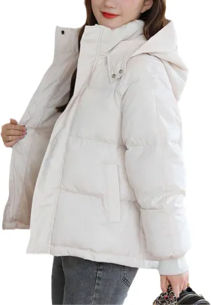 Parkas Warm Thicken Hooded Overcoats Winter Jacket Women Clothes Padded Loose Black Down Cotton Coat