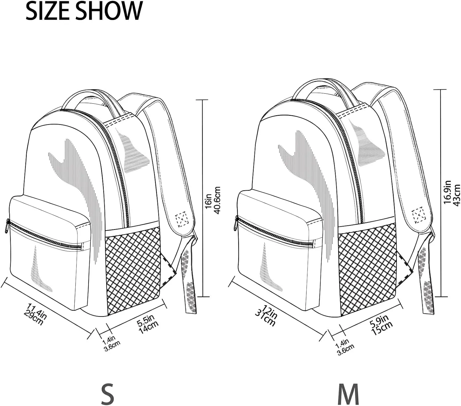Pfrewn Custom Backpacks Personalized Silver Glitter Printed Bookbag with Name Boys Girls School Backpack 17"