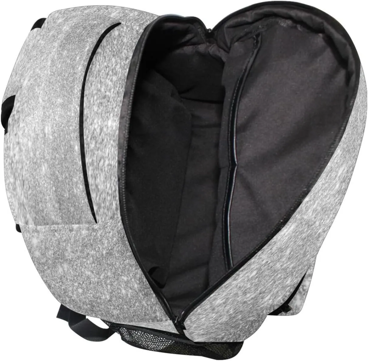 Pfrewn Custom Backpacks Personalized Silver Glitter Printed Bookbag with Name Boys Girls School Backpack 17"