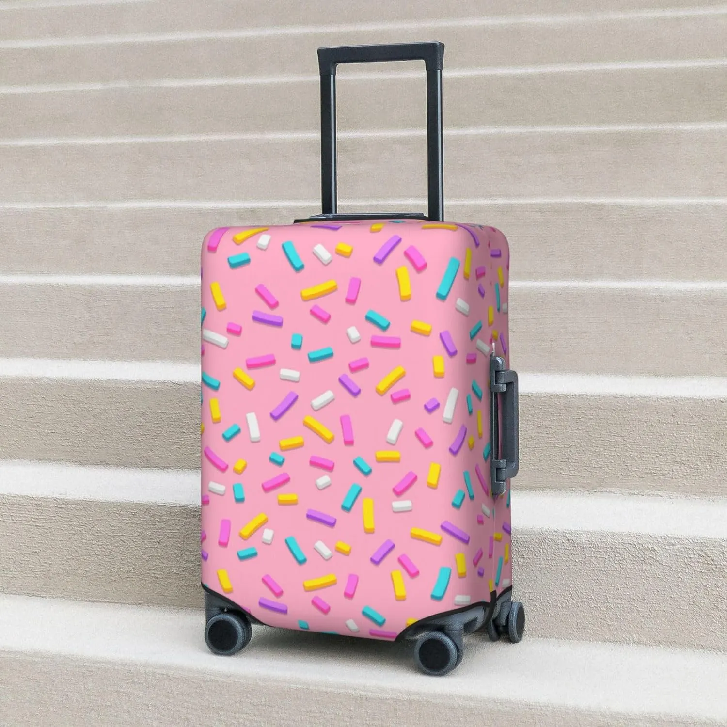 Pink Donut Luggage Cover,Washable Suitcase Covers Fashion Luggage Covers,Anti-Scratch Suitcase Protector Cover