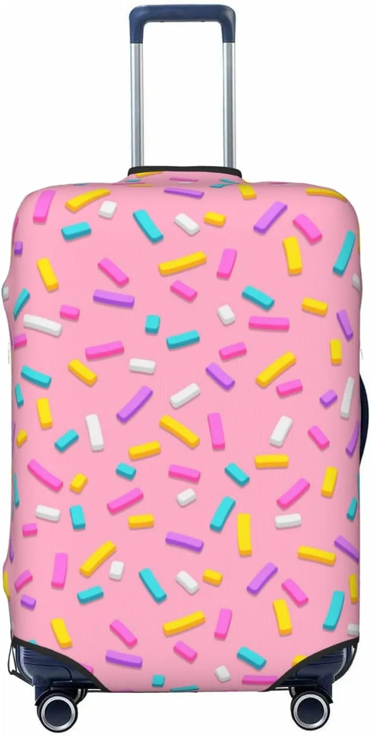 Pink Donut Luggage Cover,Washable Suitcase Covers Fashion Luggage Covers,Anti-Scratch Suitcase Protector Cover