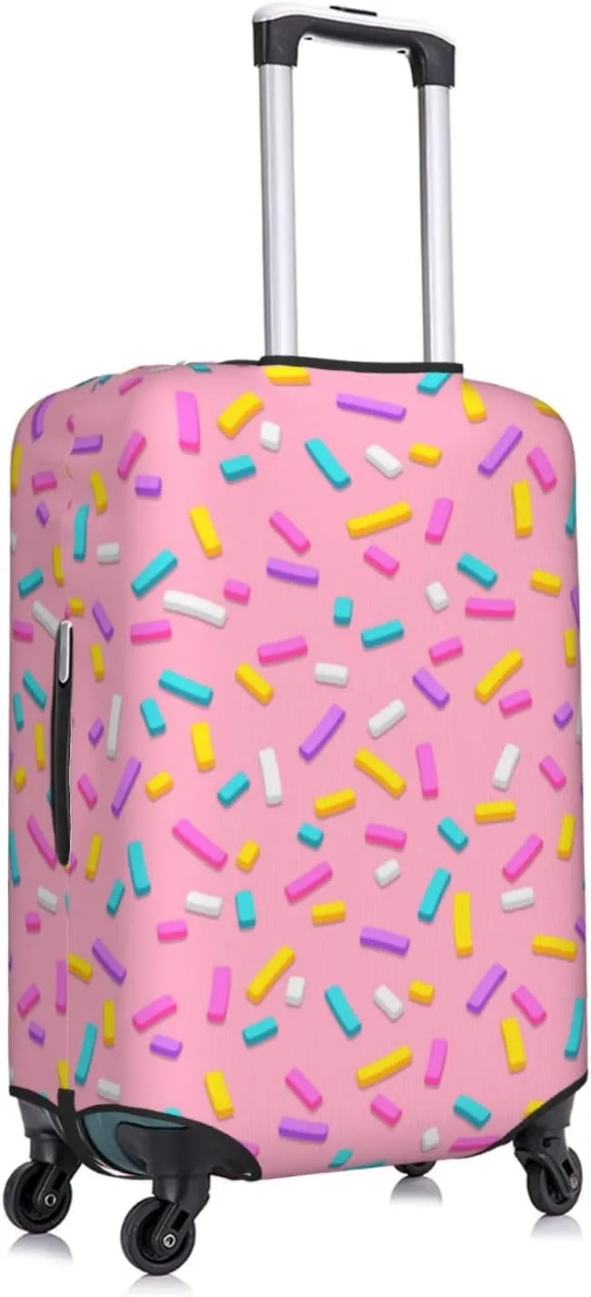 Pink Donut Luggage Cover,Washable Suitcase Covers Fashion Luggage Covers,Anti-Scratch Suitcase Protector Cover