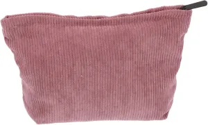 POPETPOP Elegant Women's Makeup Bag Large Corduroy Travel Bag Zipper Pouch Makeup Holder for Lipstick Coins and Essentials
