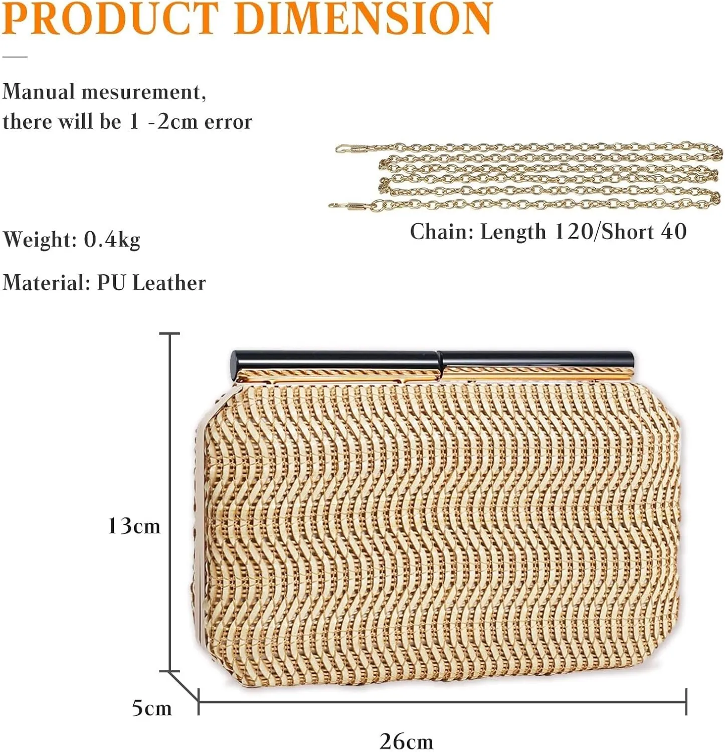 PU Leather Crossbody Bag for Women Shoulder Small Evening Elegant Clutch Bridal Wedding Purse Handbag