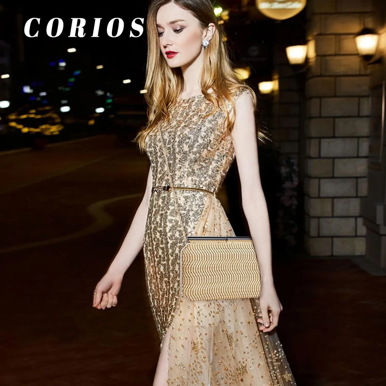 PU Leather Crossbody Bag for Women Shoulder Small Evening Elegant Clutch Bridal Wedding Purse Handbag