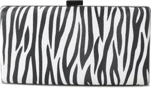 PU Leather Women Handbag Shoulder Bridal Wedding Purse Elegant Crossbody for Party Clutch Zebra Print Evening