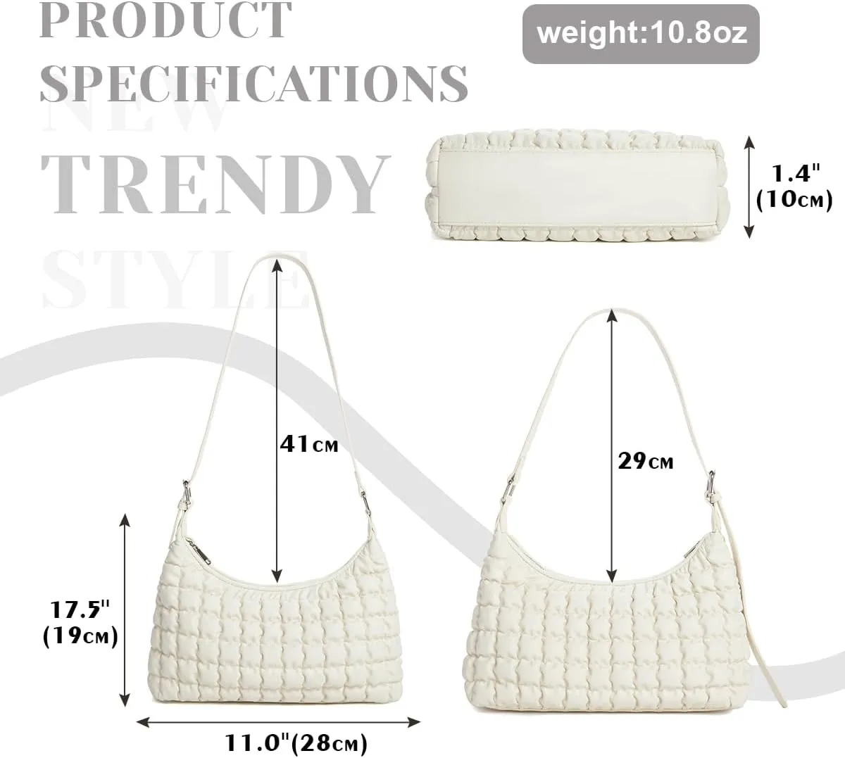 Quilted Crossbody Bags for Women Leather Vegan Pleated Plaid Purse Shoulder Bags Lightweight Puffer Bag Satchel Handbag