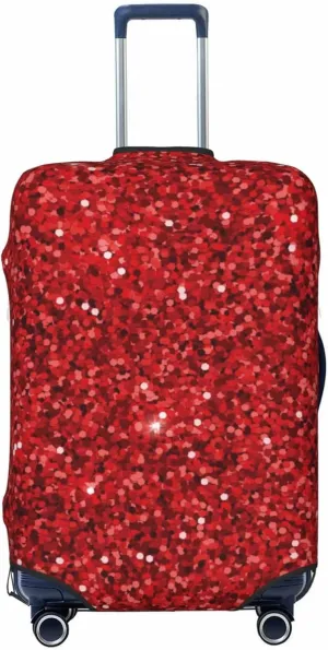 Red Glitter Luggage Cover,Washable Suitcase Covers Fashion Luggage Covers,Anti-Scratch Suitcase Protector Cover