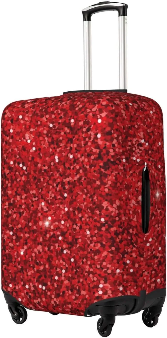 Red Glitter Luggage Cover,Washable Suitcase Covers Fashion Luggage Covers,Anti-Scratch Suitcase Protector Cover