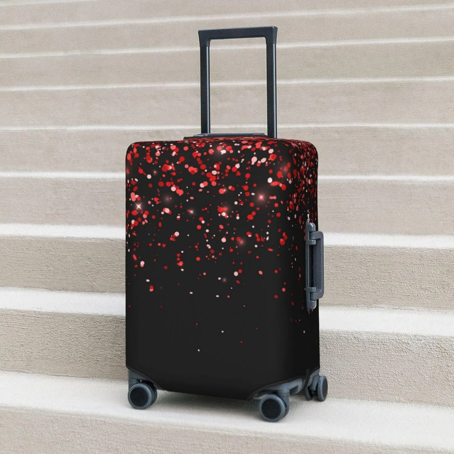 Red Glitter1 Luggage Cover,Washable Suitcase Covers Fashion Luggage Covers,Anti-Scratch Suitcase Protector Cover