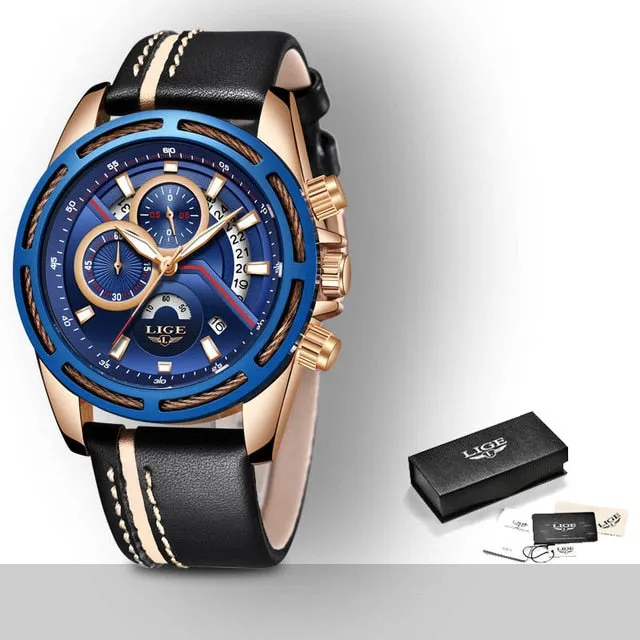 Relogio LIGE Mens Watches