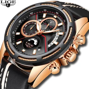 Relogio LIGE Mens Watches