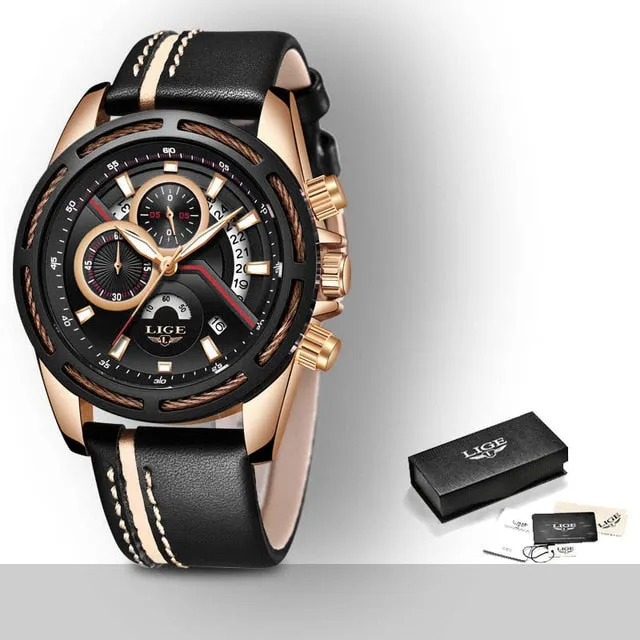 Relogio LIGE Mens Watches