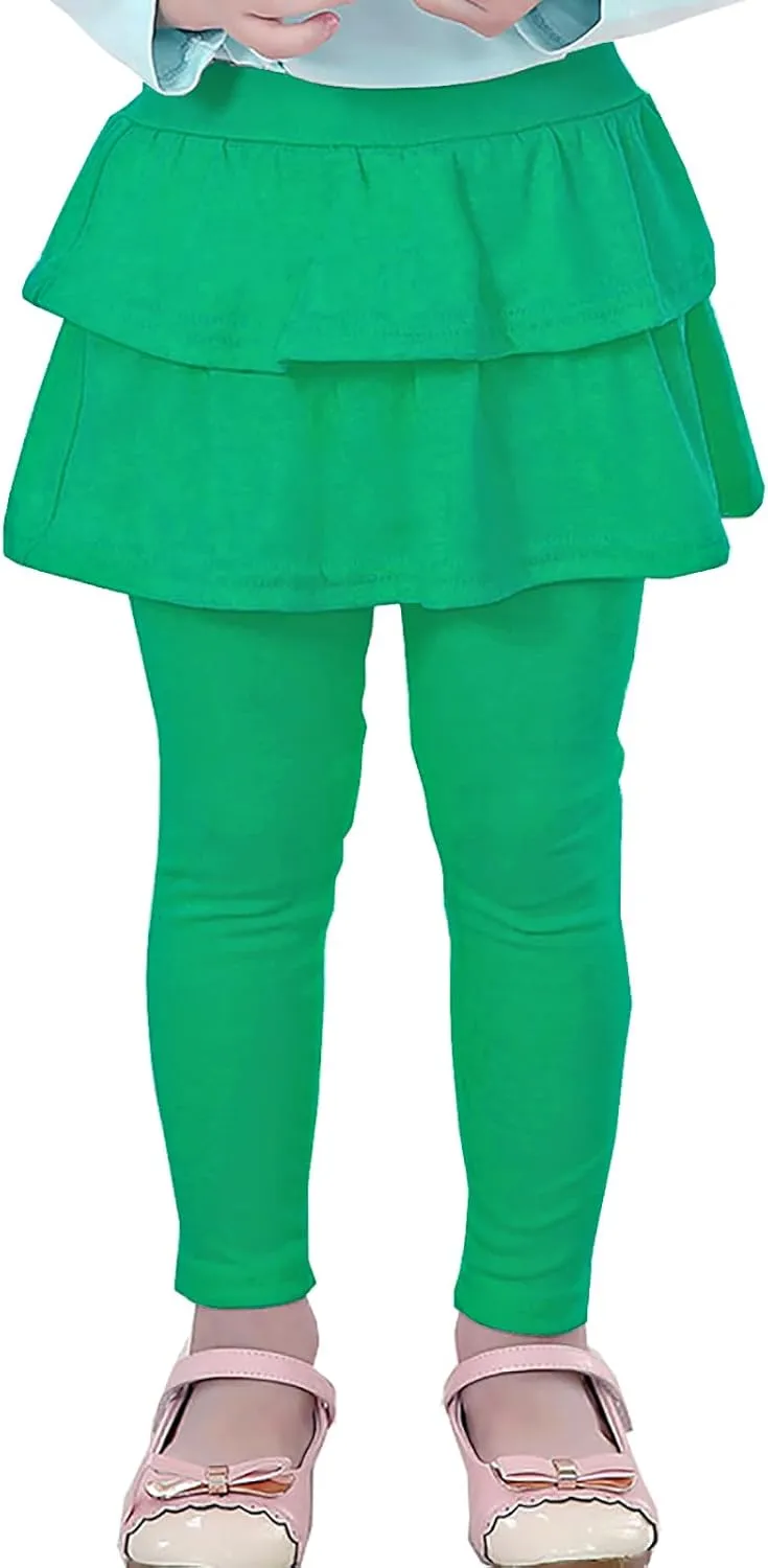 RieKet Girls School Uniform Pants Warm Stretchy Athletic Leggings with Skirt 2-14 Years