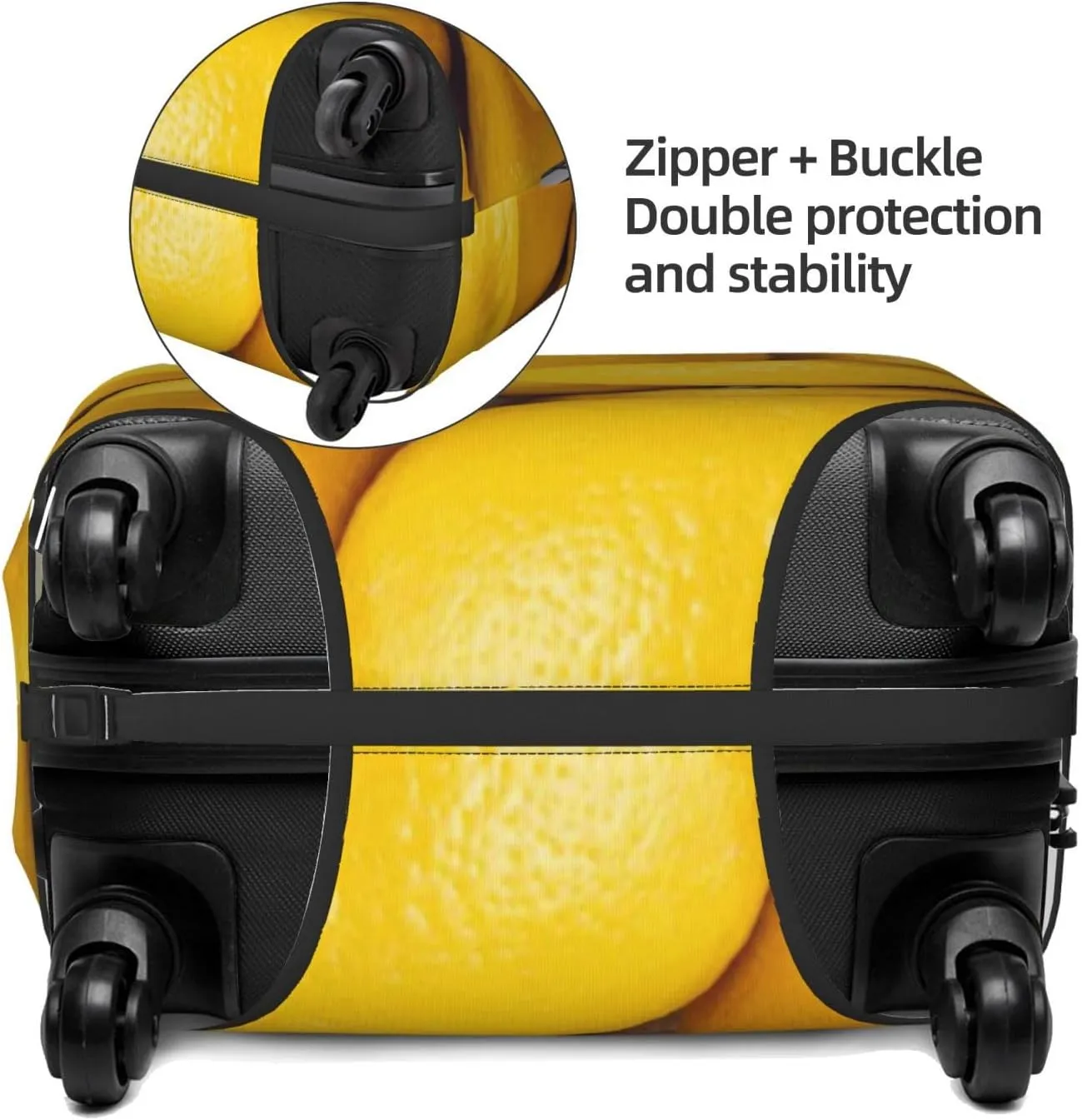 Ripe Yellow Lemon Luggage Cover,Washable Suitcase Covers Fashion Luggage Covers,Anti-Scratch Suitcase Protector Cover