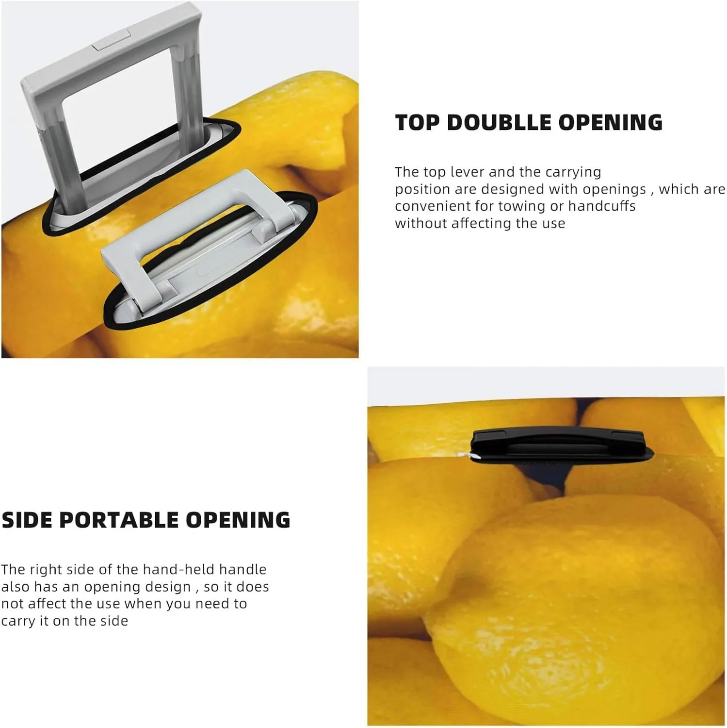 Ripe Yellow Lemon Luggage Cover,Washable Suitcase Covers Fashion Luggage Covers,Anti-Scratch Suitcase Protector Cover