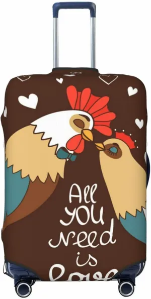 Rooster And Chicken Luggage Cover,Washable Suitcase Covers Fashion Luggage Covers,Anti-Scratch Suitcase Protector Cover