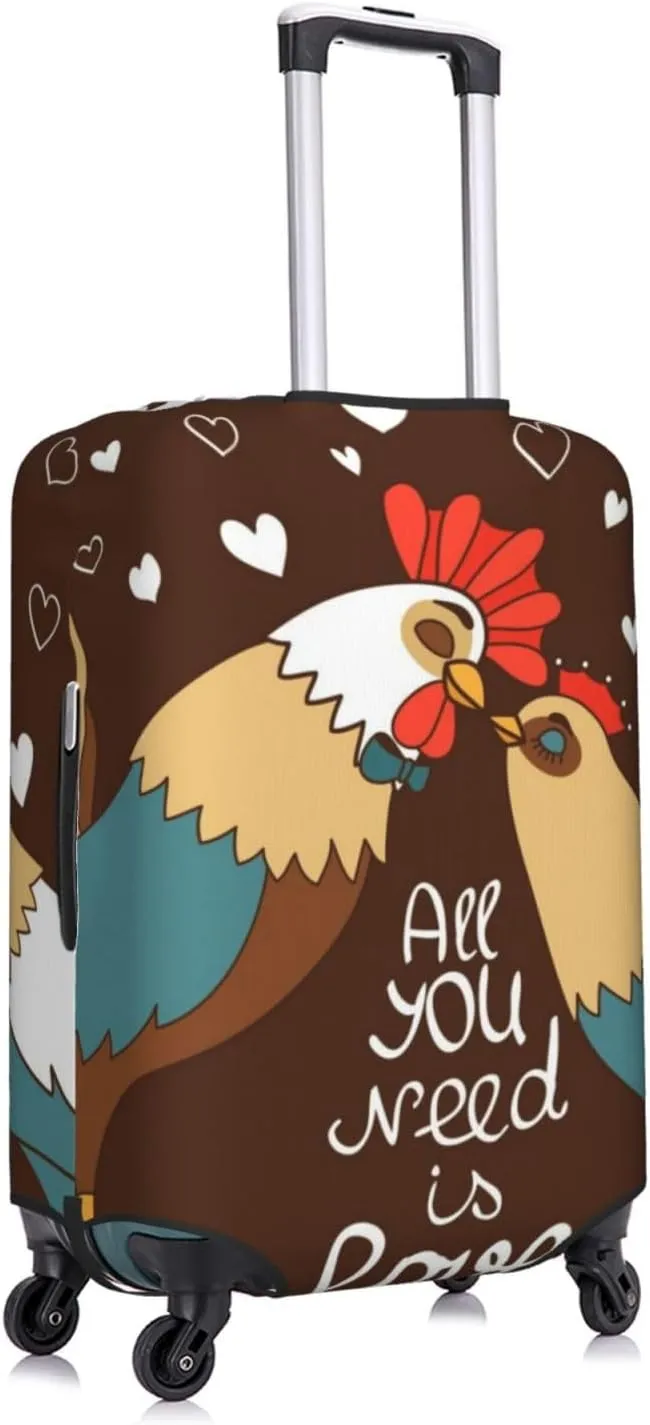 Rooster And Chicken Luggage Cover,Washable Suitcase Covers Fashion Luggage Covers,Anti-Scratch Suitcase Protector Cover