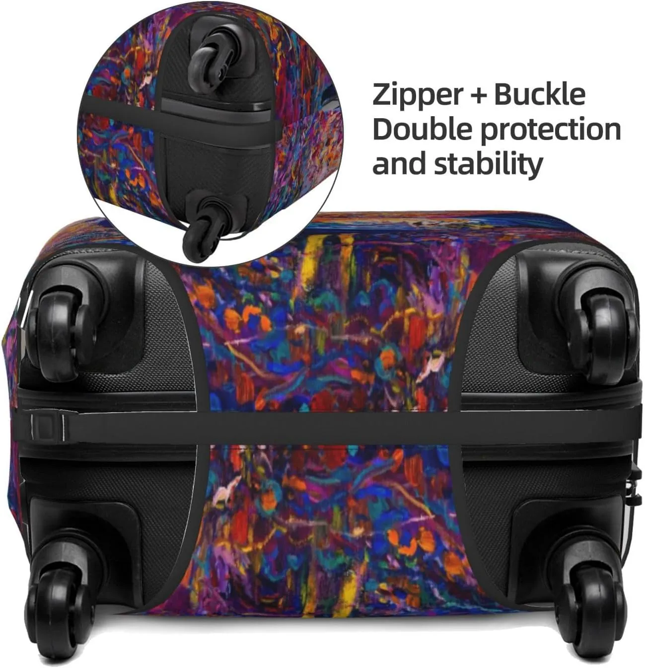 Rooster Oil Painting Luggage Cover,Washable Suitcase Covers Fashion Luggage Covers,Anti-Scratch Suitcase Protector Cover