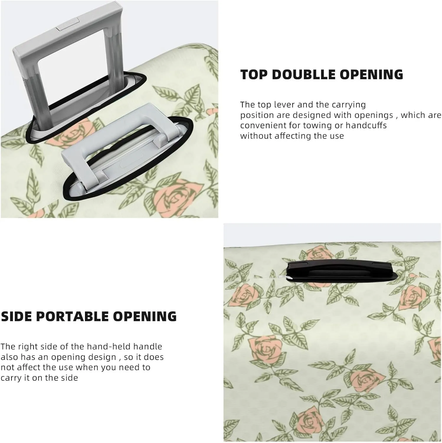 Rose (2) Luggage Cover,Washable Suitcase Covers Fashion Luggage Covers,Anti-Scratch Suitcase Protector Cover