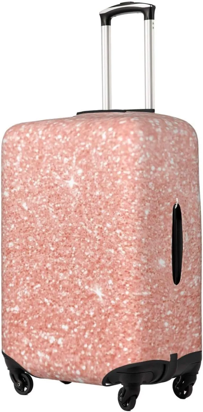 Rose Gold Glitter Luggage Cover,Washable Suitcase Covers Fashion Luggage Covers,Anti-Scratch Suitcase Protector Cover