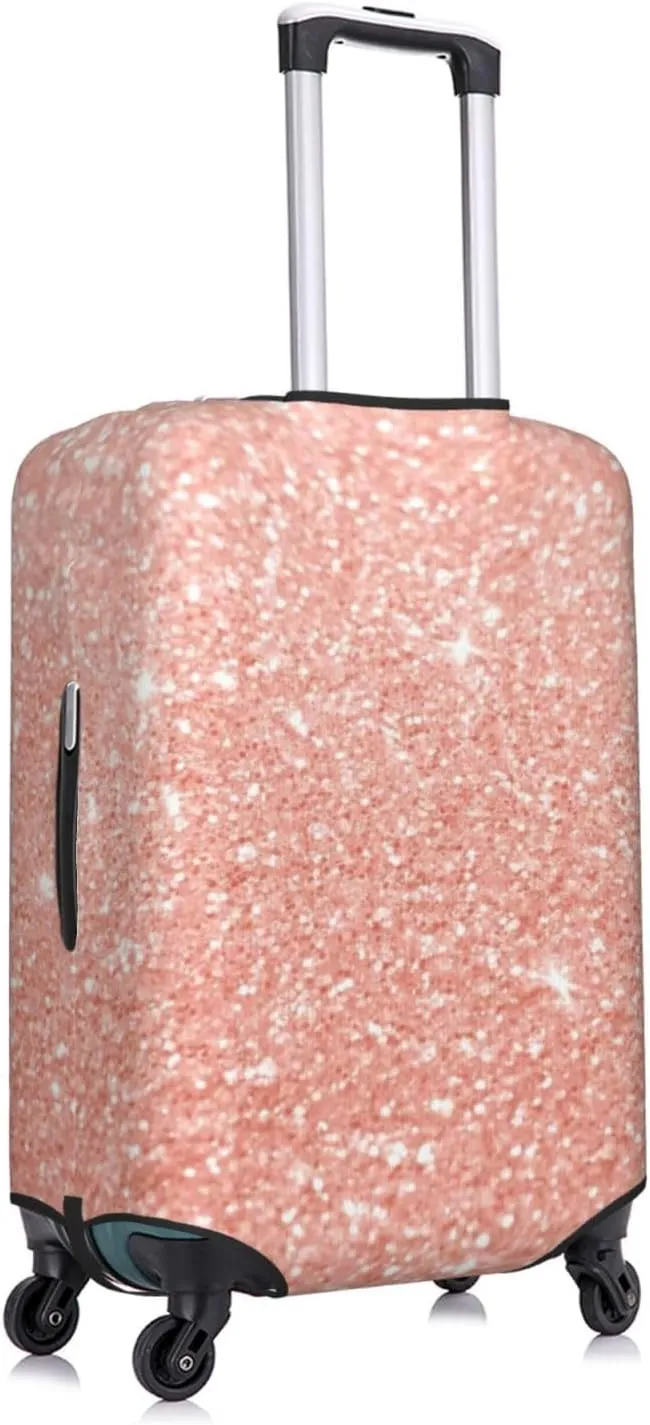 Rose Gold Glitter Luggage Cover,Washable Suitcase Covers Fashion Luggage Covers,Anti-Scratch Suitcase Protector Cover