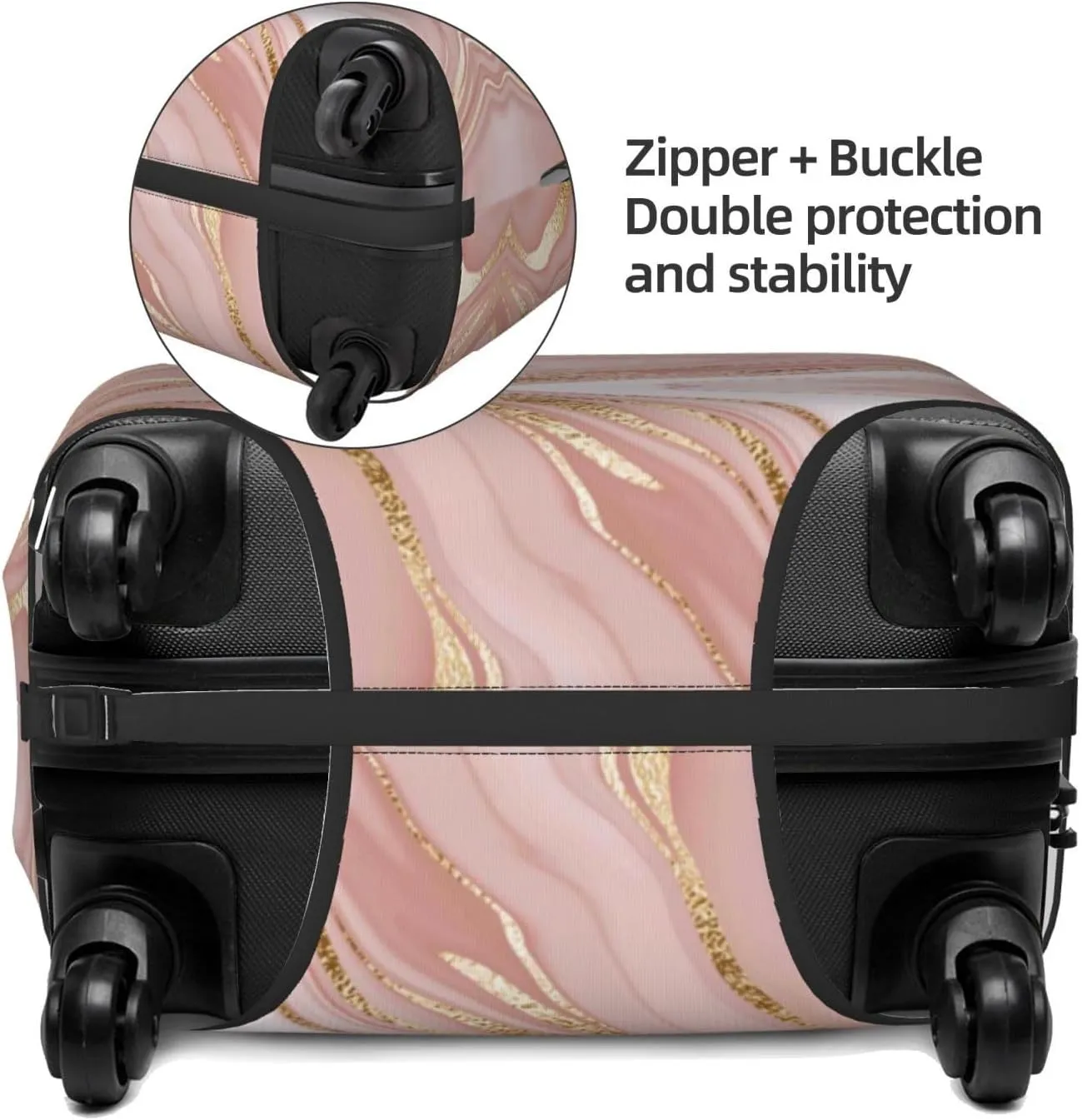Rose Gold Glitter Splatter Luggage Cover,Washable Suitcase Covers Fashion Luggage Covers,Anti-Scratch Suitcase Protector Cover