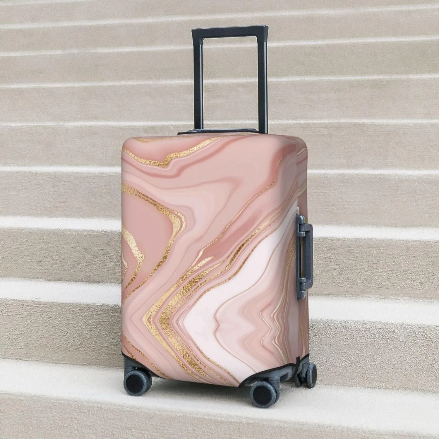 Rose Gold Glitter Splatter Luggage Cover,Washable Suitcase Covers Fashion Luggage Covers,Anti-Scratch Suitcase Protector Cover