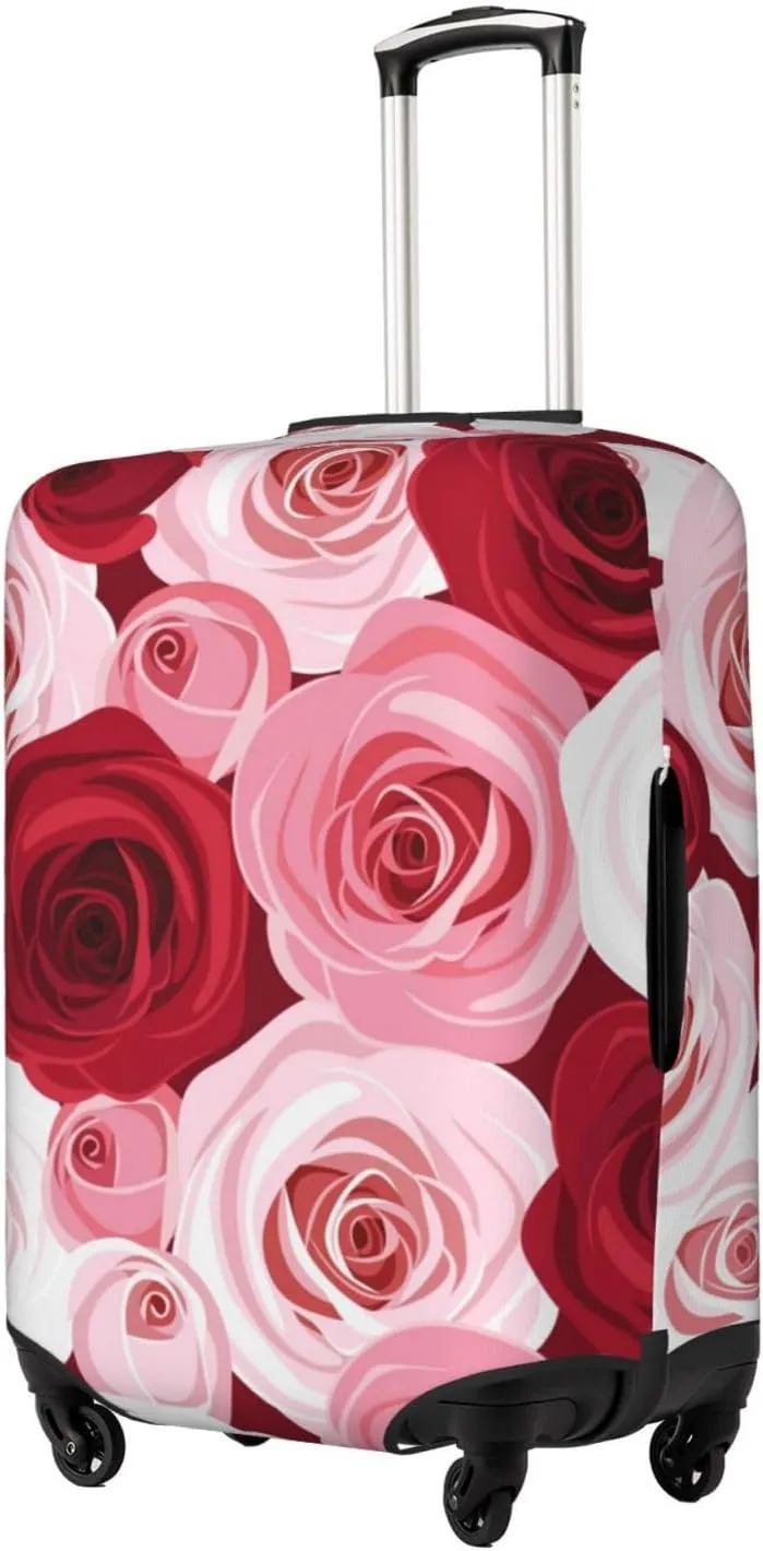 Rose Luggage Cover,Washable Suitcase Covers Fashion Luggage Covers,Anti-Scratch Suitcase Protector Cover