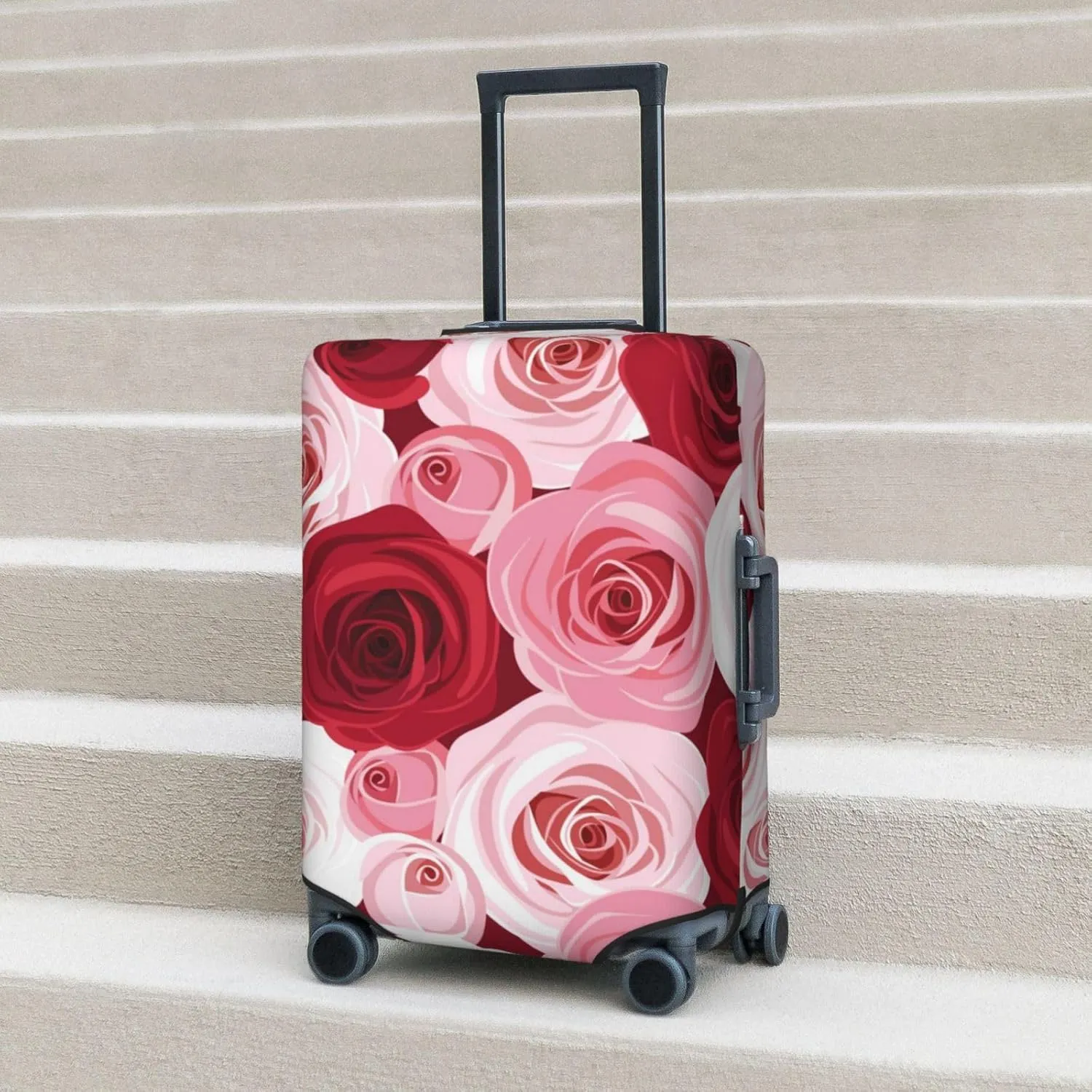 Rose Luggage Cover,Washable Suitcase Covers Fashion Luggage Covers,Anti-Scratch Suitcase Protector Cover