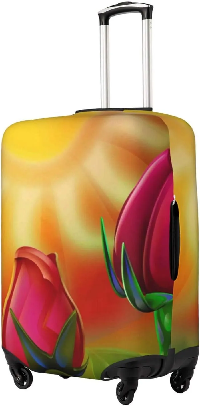 Rose Psychedelic Luggage Cover,Washable Suitcase Covers Fashion Luggage Covers,Anti-Scratch Suitcase Protector Cover
