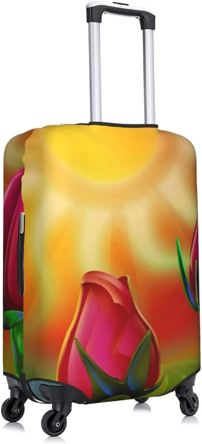 Rose Psychedelic Luggage Cover,Washable Suitcase Covers Fashion Luggage Covers,Anti-Scratch Suitcase Protector Cover