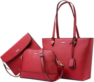 Shoulder bag, Crossbody Bag & Wristlet Wallet(Set of 3-Pure Black) Synthetic Leather Zipper Bag.
