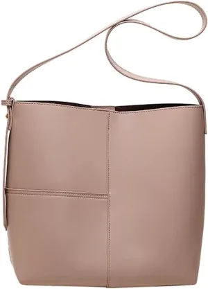 Shoulder Bag for Women Minimalist Bucket Bag Spacious Tote Handbag Everyday Commuter Bag with Zipper Cosmetic Pouch