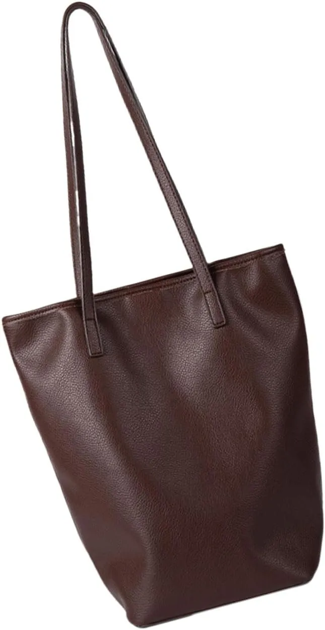 Shoulder HandbagElegant Bucket Bag Large Leather Shoulder Bags for Women Girls Underarm Purse Casual Handbag with Spacious Interior