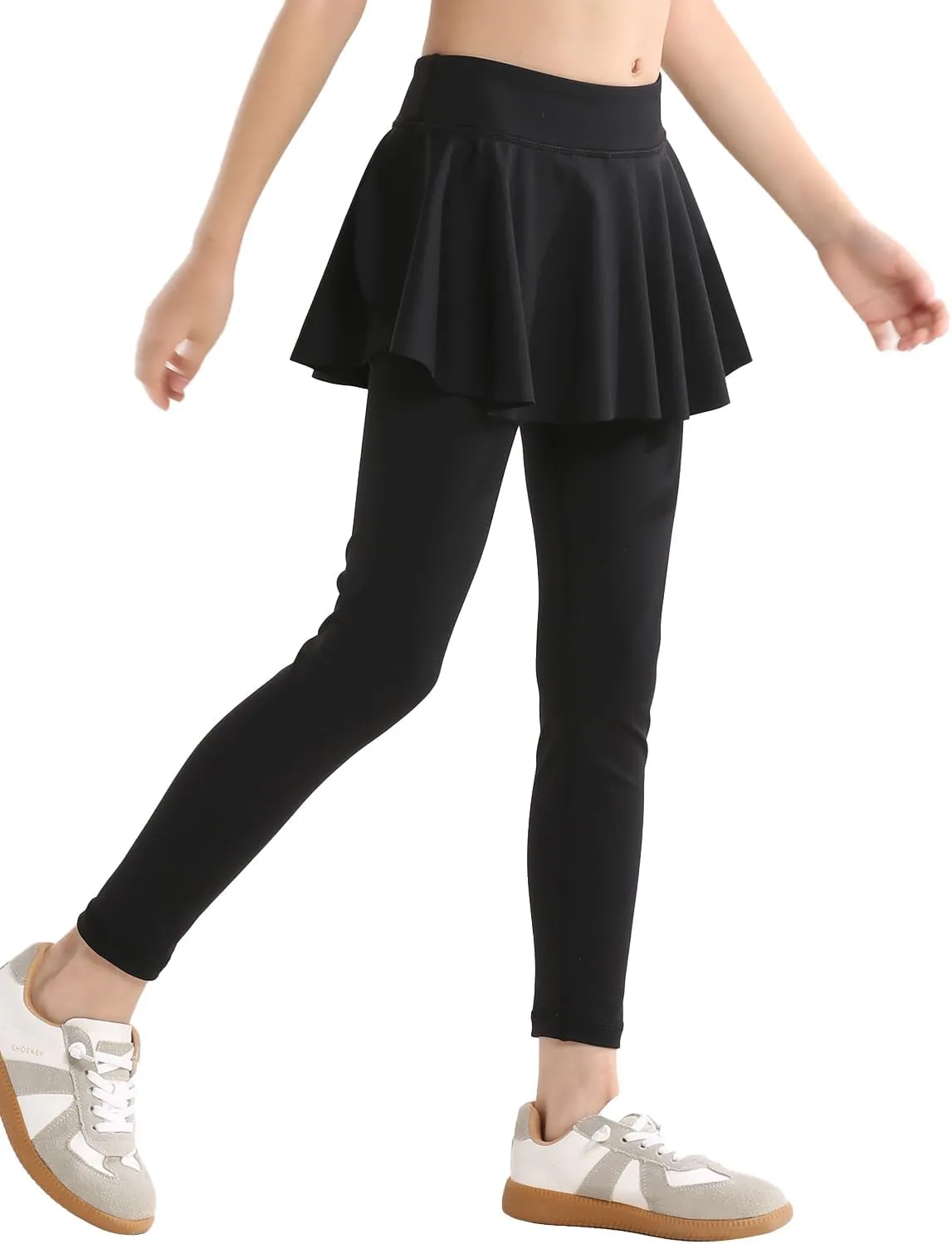 Skirt Leggings for Girls School Uniform, Pants for Girls Kids Toddler Ruffle Skirt Pull On Warm Clothes