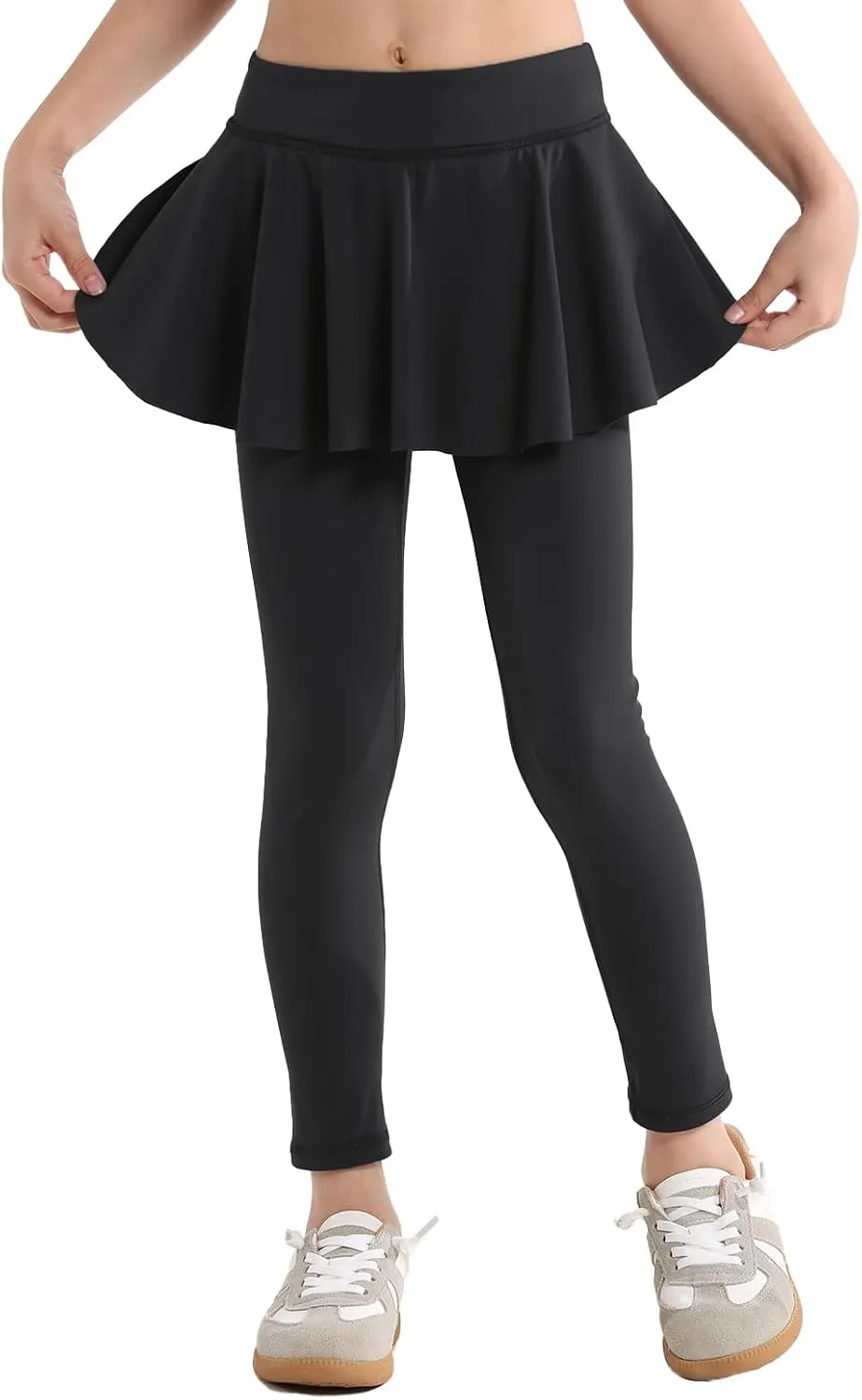 Skirt Leggings for Girls School Uniform, Pants for Girls Kids Toddler Ruffle Skirt Pull On Warm Clothes