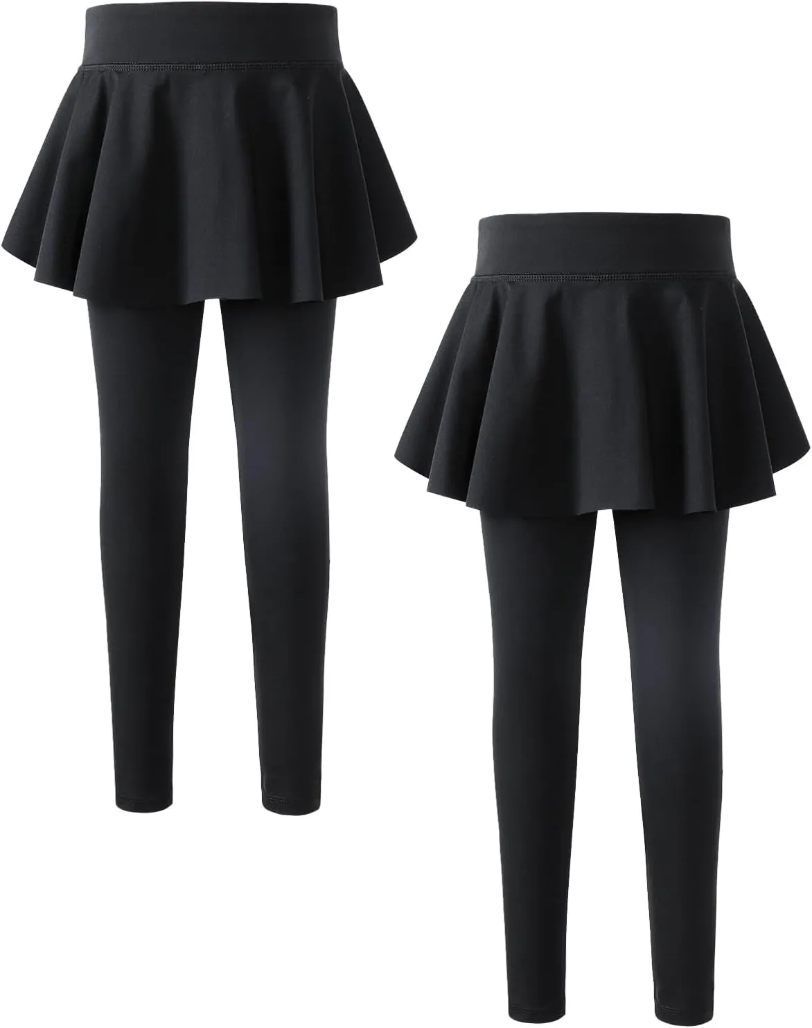 Skirt Leggings for Girls School Uniform, Pants for Girls Kids Toddler Ruffle Skirt Pull On Warm Clothes